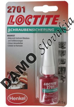 Loctite 2701 5ml - zaisťovač skrutiek, vysokopevnostný