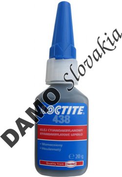 Loctite 438 20g - sekundové lepidlo, tvrdené, čierne, rýchle