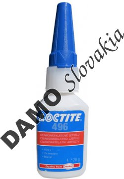 Loctite 496 20g - sekundové lepidlo na kov, nízkoviskózne