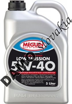 MEGOL MOTORENOEL LOW EMISSION 5W-40 - 5l