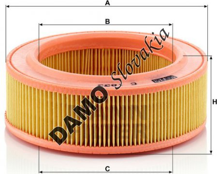 Vzduchový filter MANN FILTER C 1833