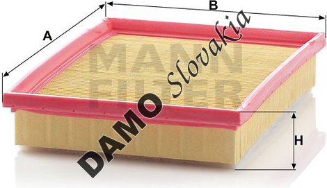 Vzduchový filter MANN FILTER C 2256/2