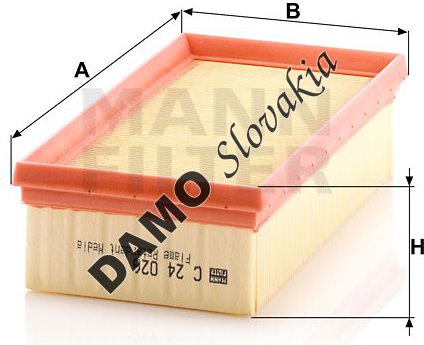 Vzduchový filter MANN FILTER C 24 026