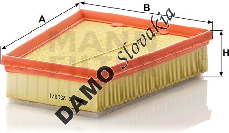 Vzduchový filter MANN FILTER C 2510/1