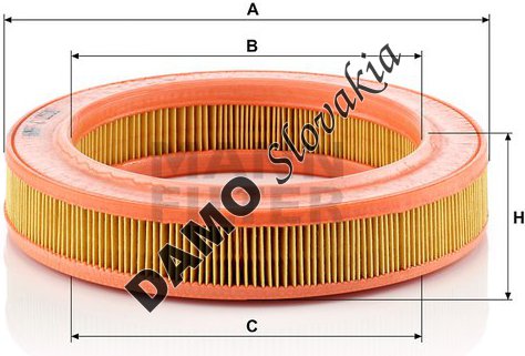 Vzduchový filter MANN FILTER C 2536