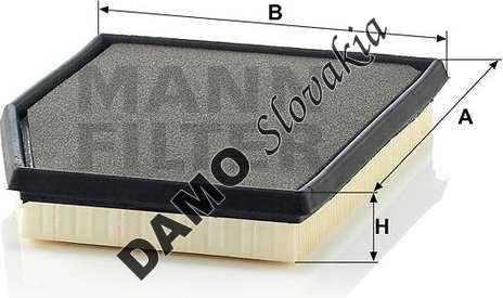 Vzduchový filter MANN FILTER C 2558/5