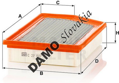 Vzduchový filter MANN FILTER C 27 047