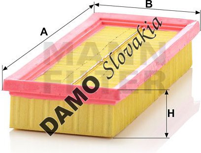 Vzduchový filter MANN FILTER C 2872