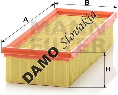 Vzduchový filter MANN FILTER C 2874