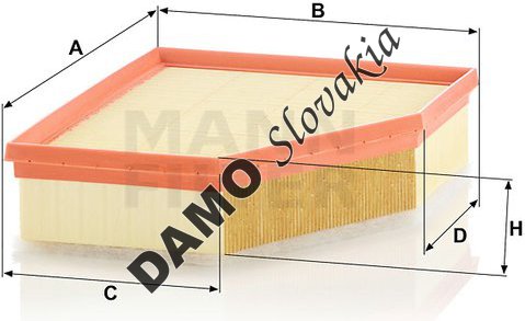 Vzduchový filter MANN FILTER C 28 037