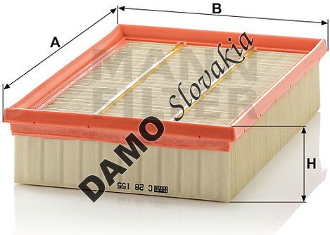 Vzduchový filter MANN FILTER C 28 155