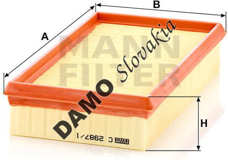 Vzduchový filter MANN FILTER C 2987/1