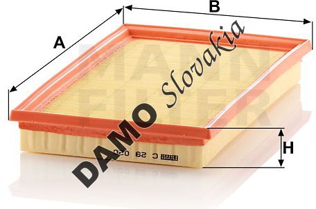 Vzduchový filter MANN FILTER C 29 020