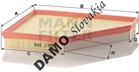 Vzduchový filter MANN FILTER C 3090
