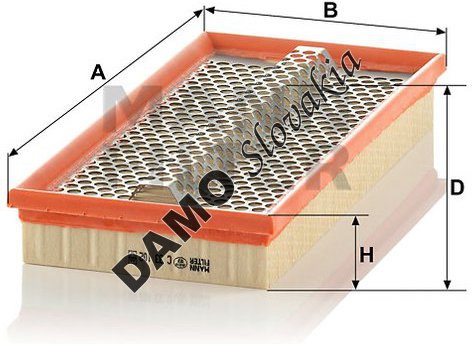 Vzduchový filter MANN FILTER C 33 102