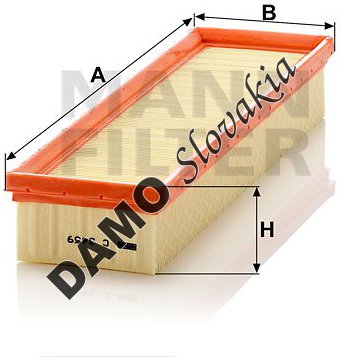 Vzduchový filter MANN FILTER C 3459
