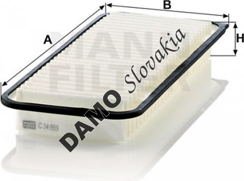 Vzduchový filter MANN FILTER C 34 003