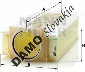 Vzduchový filter MANN FILTER C 35 005
