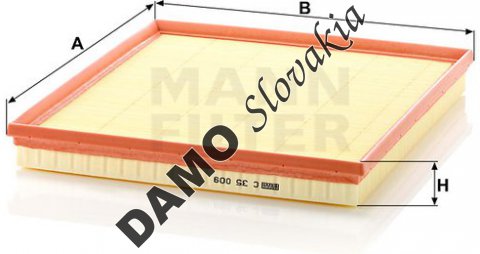 Vzduchový filter MANN FILTER C 35 009