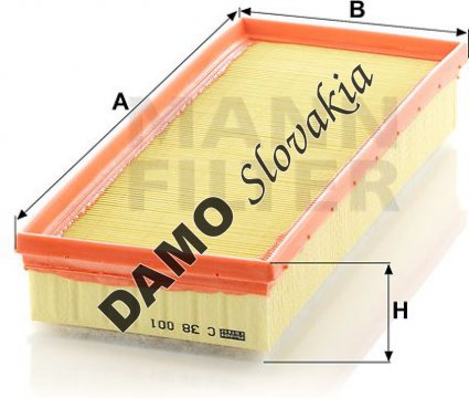 Vzduchový filter MANN FILTER C 38 001