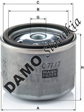 Vzduchový filter MANN FILTER C 77/7