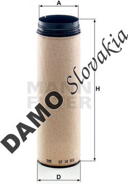 Poistný filter MANN FILTER CF 16 002