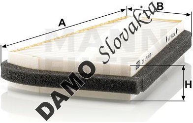 Kabínový filter MANN FILTER CU 17 003