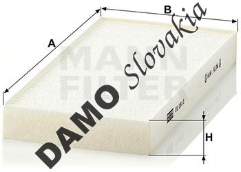 Kabínový filter MANN FILTER CU 1811-2