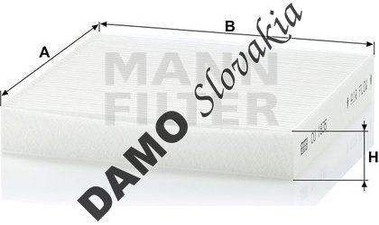 Kabínový filter MANN FILTER CU 1835
