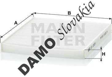 Kabínový filter MANN FILTER CU 2026