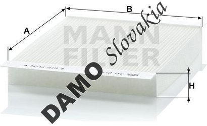 Kabínový filter MANN FILTER CU 2143