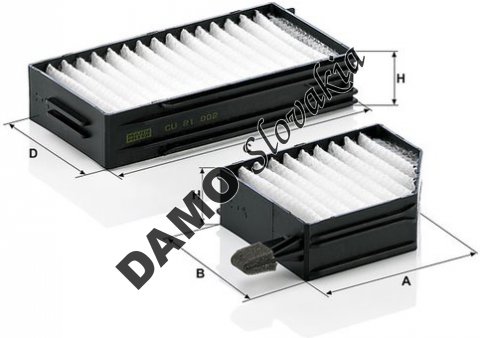 Kabínový filter MANN FILTER CU 21 002-2