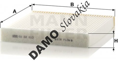 Kabínový filter MANN FILTER CU 22 013