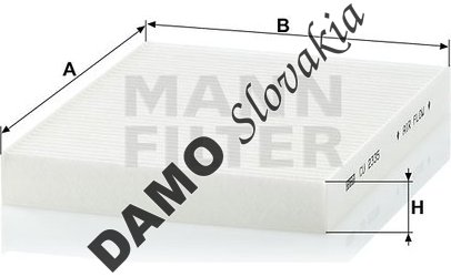 Kabínový filter MANN FILTER CU 2335