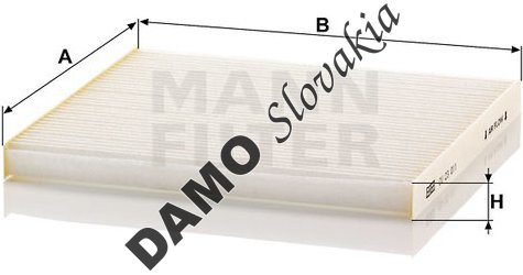 Kabínový filter MANN FILTER CU 23 011