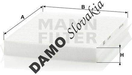 Kabínový filter MANN FILTER CU 2454