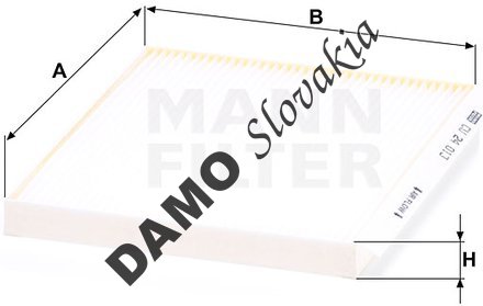 Kabínový filter MANN FILTER CU 24 013