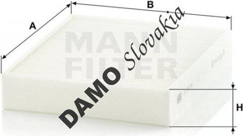 Kabínový filter MANN FILTER CU 25 001