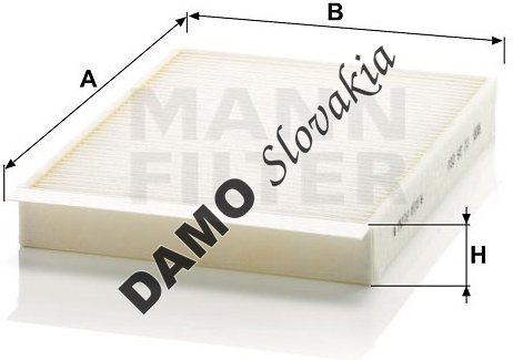 Kabínový filter MANN FILTER CU 25 002