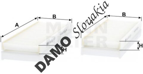 Kabínový filter MANN FILTER CU 25 010-2