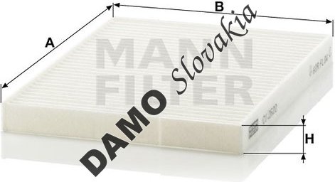 Kabínový filter MANN FILTER CU 2620