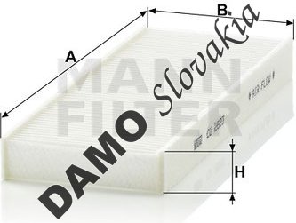 Kabínový filter MANN FILTER CU 2623