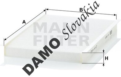 Kabínový filter MANN FILTER CU 2629