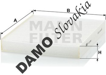 Kabínový filter MANN FILTER CU 26 001