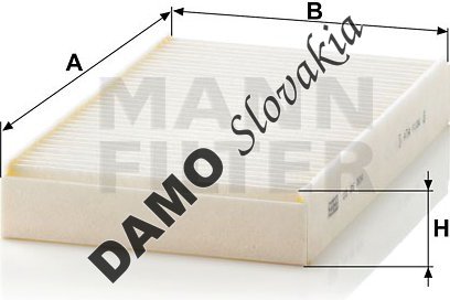 Kabínový filter MANN FILTER CU 26 004