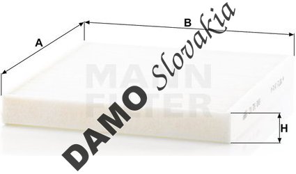 Kabínový filter MANN FILTER CU 26 009