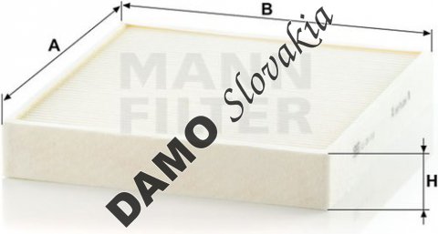 Kabínový filter MANN FILTER CU 26 010
