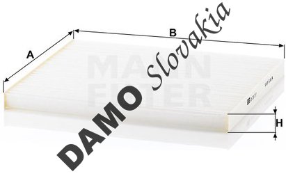 Kabínový filter MANN FILTER CU 26 017