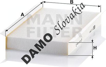 Kabínový filter MANN FILTER CU 2747