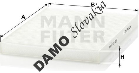 Kabínový filter MANN FILTER CU 2882